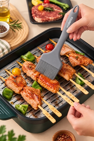 Premium Yanmaz Yapışmaz Isıya Dayanıklı Silikon Yumurta, Hamur Fırçası Vanilya