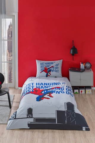 Özdilek Spiderman Blue Web Tek Kişilik Lisanslı Lastikli Çocuk Nevresim Takımı Gri