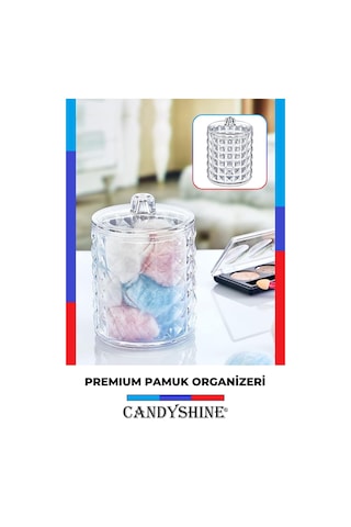 Diamond Premium Lüx Silindir Pamuk Organizeri Modern Düzenleyici