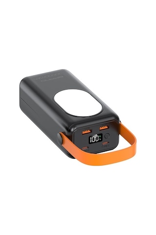 Cepini Cp-03 30.000mah 22.5w Hızlı Şarj Destekli Powerbank - Dahili 4 Kablolu Ve Led Aydınlatmalı - Siyah