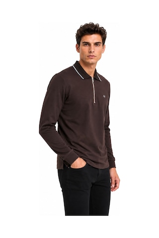 Advante Erkek Mevsimlik Spor Polo Yaka Fermuarlı Sweatshırt Bgl-st05468 Kahve