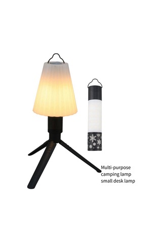 Açık Hava Kamp Led Teleskopik El Feneri Tripod Somunları,c Siyah