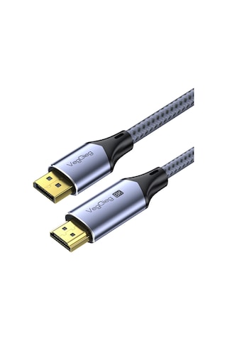 Veggieg Dp To Hdmı Kablo 8k 60hz 4k 240hz Hdr 3d 48gbps Örgülü Displayport To Hdmı Kablo 2 Metre