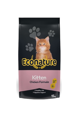 Econature Tavuklu Yavru Kedi Maması 15 KG
