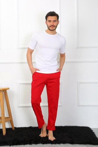Akbeniz Erkek Pamuk Kırmızı Tek Alt Pijama 27495 Kırmızı