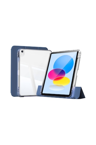 Apple Uyumlu iPad 10.9 2022 10.nesil Kılıf Magnetik Ayrılabilen Airbagli Zore Sliding Tablet Kılıfı