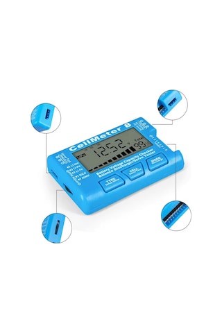 Rc 1-8s Lipo Li-ıon Life Nimh Pil Kapasite Ve Voltaj Test Cihazı Pil Ölçer