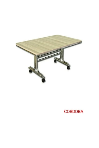 Pratik 70X110 Tekerlekli Orta Sehpa Krom Nikel Kaplamalı Metal (494118493)