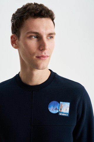 AR-MA Arma Şık Erkek Regular Fit 3 İplik Şardonlu Bisiklet Yaka Sweatshirt 001