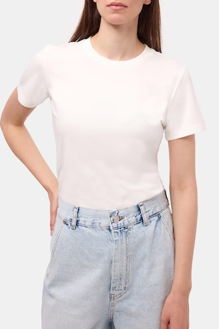 Itsbasic Kadın Beyaz S6-2 Oversize Bisiklet Yaka T-shirt