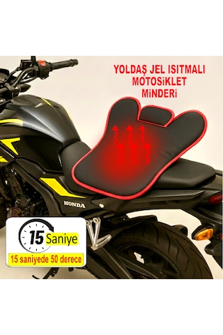 Yoldaş Jel Isıtmalı Motosiklet Koltuk Minderi 1 Yıl Garanti 15 Saniye Hızlı Isınma