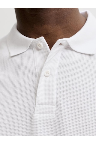 Jack & Jones Erkek Kisa Kollu Polo Tisört - Austin - 12268130 Beyaz