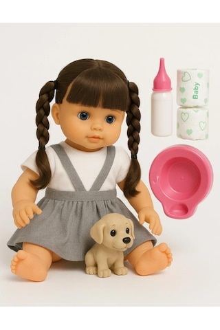 Saçları Örgülü Esmer Altını Islatan Masal Okuyan Melis Bebek