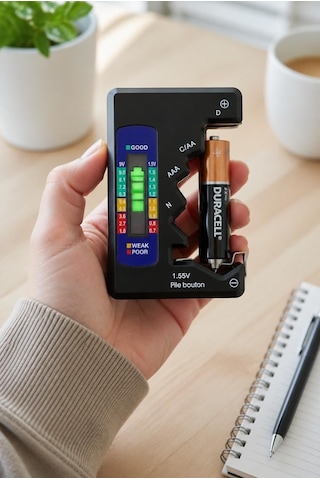 Lexroo Universal Pil Test Cihazı, Dijital Pil Ölçer Ve Pil Kontrol Cihazı