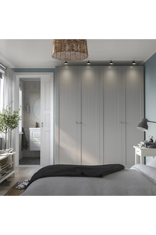 Ikea Beyaz Ferah Kapaklı Gardırop 200x60x236 Cm