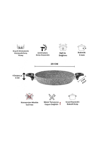 Taç Ultra Granit Sahan 20 Cm Tac-3514