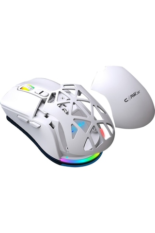 Nexus Air V1 10000 Dpi Pixart Pmw3325 Sensör Değiştirilebilir Kapak Rgb Kablosuz Gaming Mouse Beyaz Gm-nexus-aır-w