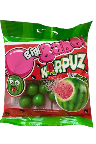 Karpuz Aromalı Toz Dolgulu Balonlu Sakız 80 G. 15 Adetli