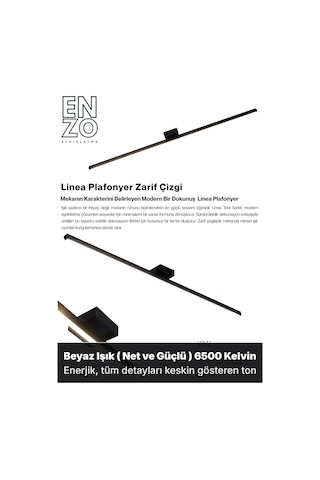 Linea Sensörsüz Aşağı Işık - Tavan Plafonyer Beyaz Işık