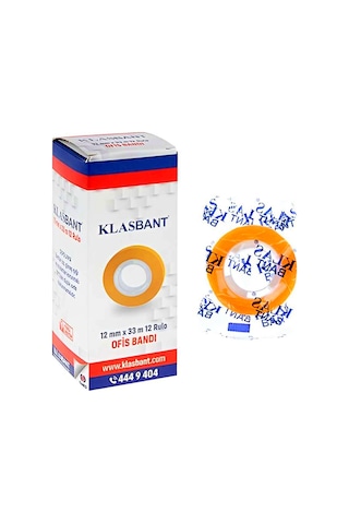 Klasbant 12x33 Ofis Bandı 12 Adet 12 Adet