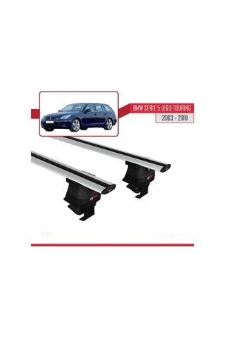 Bmw Serie 5 E61 Touring 2003-2010 Arası İle Uyumlu Ace-4 Ara Atkı Tavan Barı Gri