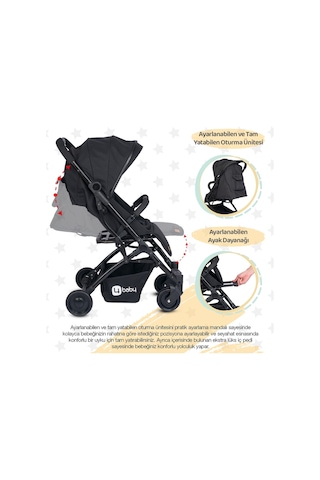 4 Baby Black Drone Sky Kabin Sistem Bebek Arabası