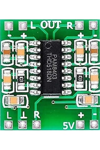 Pam8403 Mini Ses Yükseltici Class D 2x3w Amfi Kartı Stereo Dijital Amfilikatör Müzik Ses Yükseltici