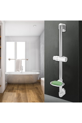 Youtek Stainless Steel Duş Başlığı Tutucu - Yükseklik Ve Açı Ayarlı, 360 Döner Sabun Rafı, Kolay Kurulum Diğer