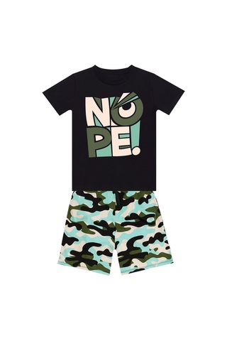 Denokids Mushi Nope Erkek Çocuk T-shirt Şort Takım Çok Renkli