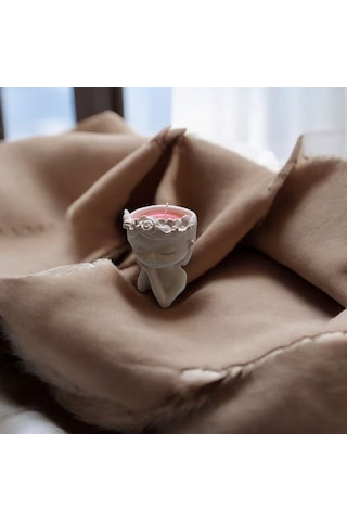 El Yapımı Melek Mum Beton Kapta Büyüleyici Soya Mumu