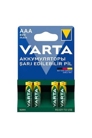 4'lü 800mah Aaa Şarj Edilebilir Pil Seti