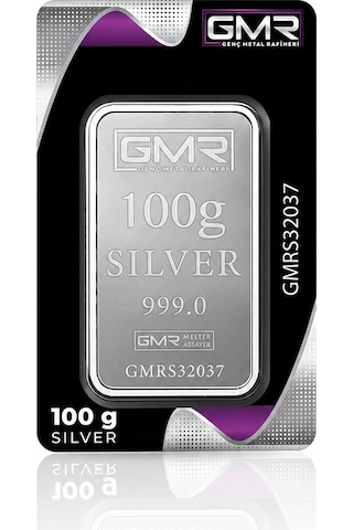 Agakulche 100 Gram 999.0 Ayar Gmr Külçe Gümüş
