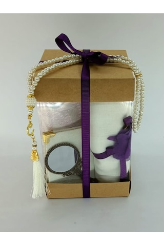 Çiçeklihediye Anneye Kız Arkadaşa Eşe Bayan Hediye Seti Seccade Şal Tesbih