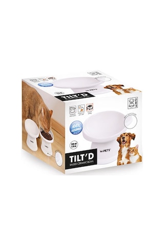 M-pets Tiltd Seramik Kedi Ve Köpek Mama Ve Su Kabı Beyaz 150 Ml 244-51006.01