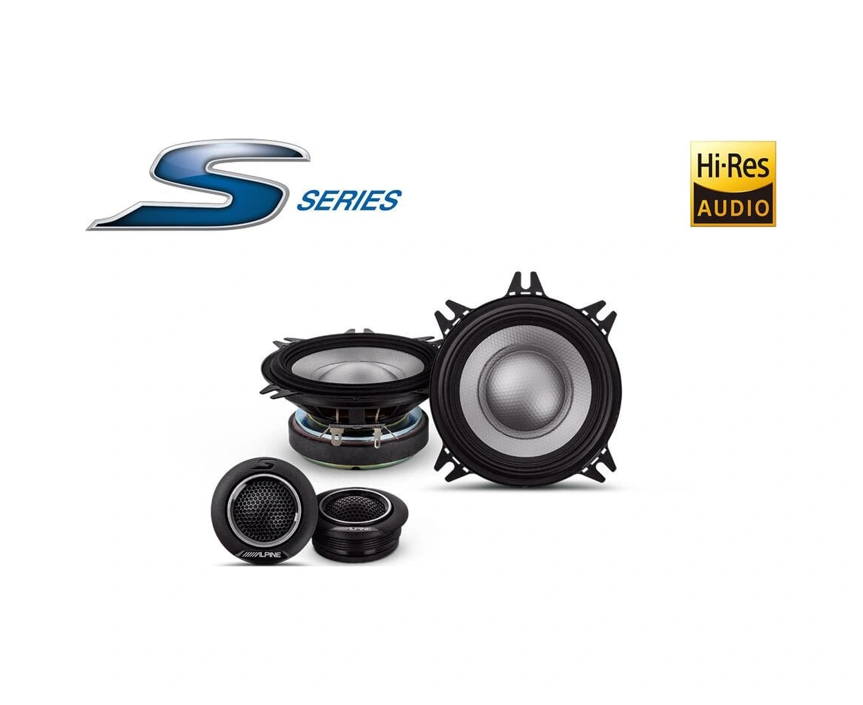 Alpine S2-s40c 10cm Hi-res Komponent Mid Takımı 140 Watt