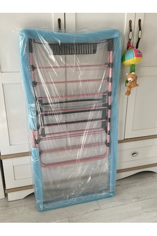 Sobapark Pembe Renkli Kanatlı Kurutmalık Elbise Çamaşır Kurutmalı Pembe - Siyah