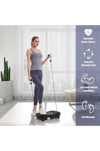 Valkyrie M570 Titreşimli Masaj Ve Spor Aleti Vibrating Plate - 2x Direnç Lastiği - Bluetooth Usb Bağlantı Speaker - Kumandalı