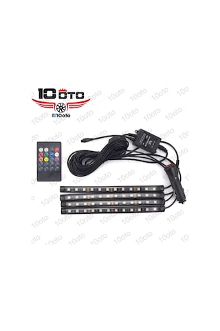 Kumandalı Ayakaltı Led Rgb Müziğe Duyarlı Iç Aydinlatma 12 Ledli (315220602)