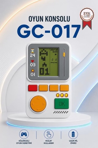 Delux Serisi Retro Genç Nostaljik Oyun Kolu Atari Joystick Tetris Gameboy Gc017 Beyaz