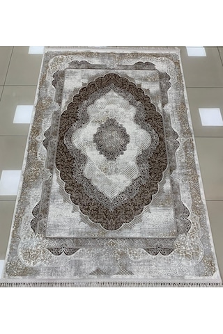 Padişah Halı Santo 31882 081 Serisi Akrilik Salon Oturma Yatak Odası Halısı Gri - Kahve