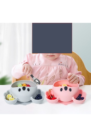 Figürlü Pembe Premium Çocuk Bpa Free Silikon Saplı Paslanmaz Çelik Uçlu Çatal-kaşık, 9+ Ay