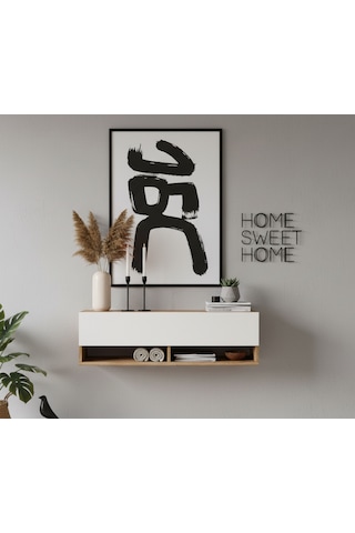 Robin Home Lia Hol Antre Dresuar Duvara Monte 100cm Atlantik Çam - Beyaz Beyaz