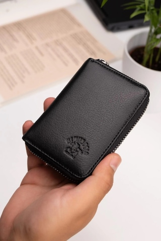 Newish Polo Erkek Hakiki Deri Cüzdan Ve Kartlık - New063 - Siyah Siyah