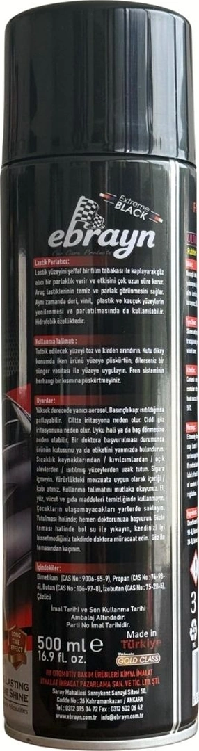 Ebrayn Lastik Parlatıcı Aerosol 500ml Ebr-026