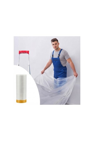 Mucit Home Yapışkanlı Boya Badana Eşya Koruma Hışır Örtüsü 15 Mt X 180 Cm Boya Muşambası