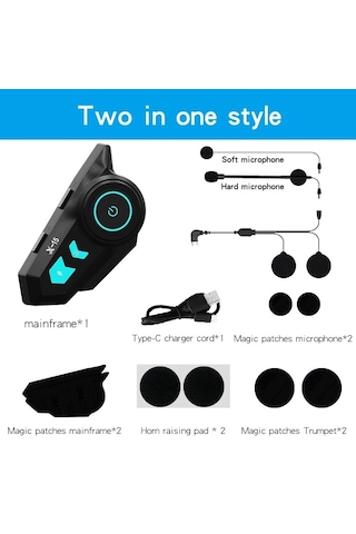 Jokmae Motosiklet Kask Kulaklık Bluetooth 5.0 Kablosuz Kulaklık Hands-free Tüm Kasklar İçin