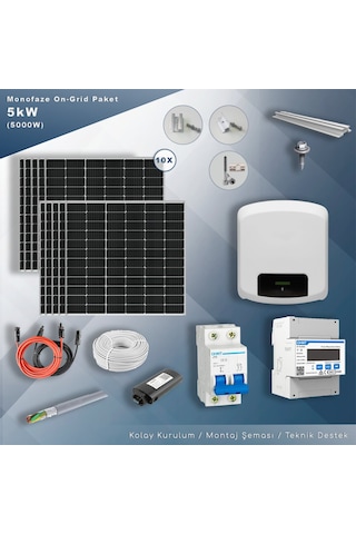 5kw Monofaz On-grid Paket Sistem