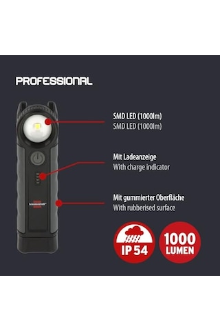 1000 Lümen 12 Saat Kullanım Ip54 Lisanslı Led El Genel