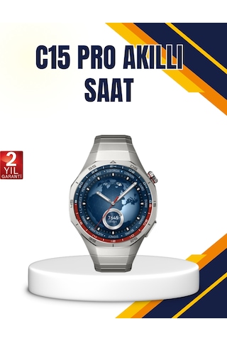 Gümüş Akıllı Saat 46mm Kasa Standart