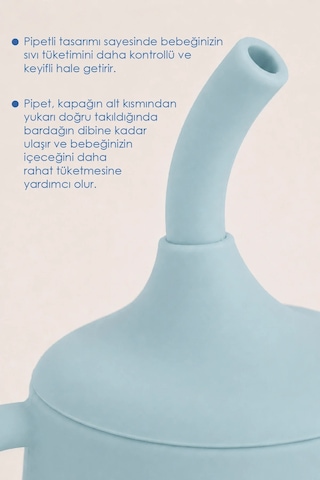 Babyjem Silikon Pipetli Bardak Mint